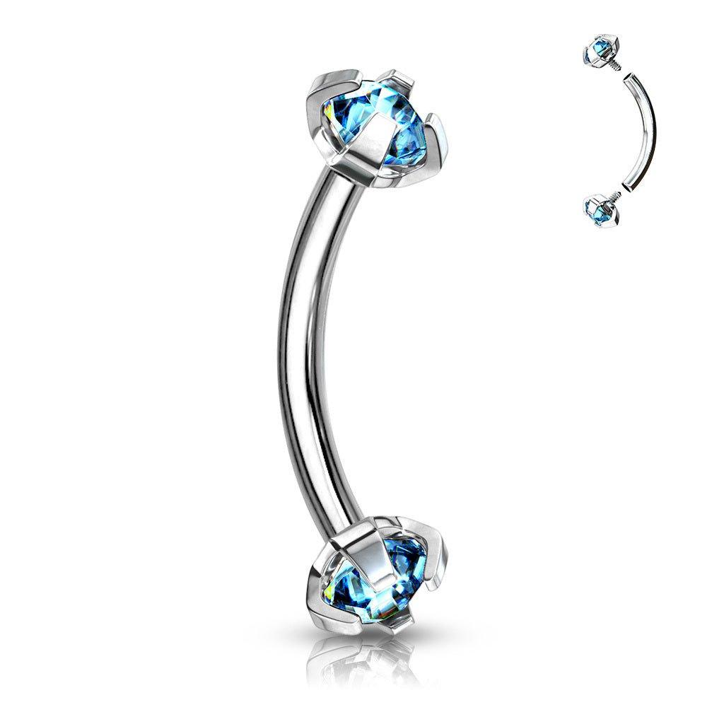 Prong Gem I.T. Curve 16G-My Body Piercing Jewellery