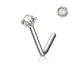 Prong IP Nose L Bend 20G 18G-My Body Piercing Jewellery