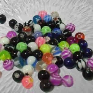 Random Acrylic Threaded Ball X 3-My Body Piercing Jewellery