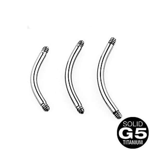 Replacement Titanium Curve Bar 16G 14G-My Body Piercing Jewellery