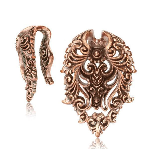 Rose Bronze Filigree Ear Weights PAIR-My Body Piercing Jewellery
