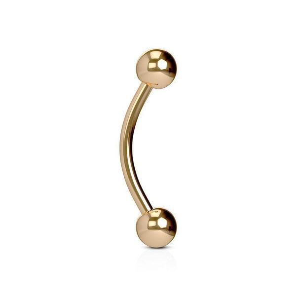 Rose Gold Curve 16G 14G-My Body Piercing Jewellery