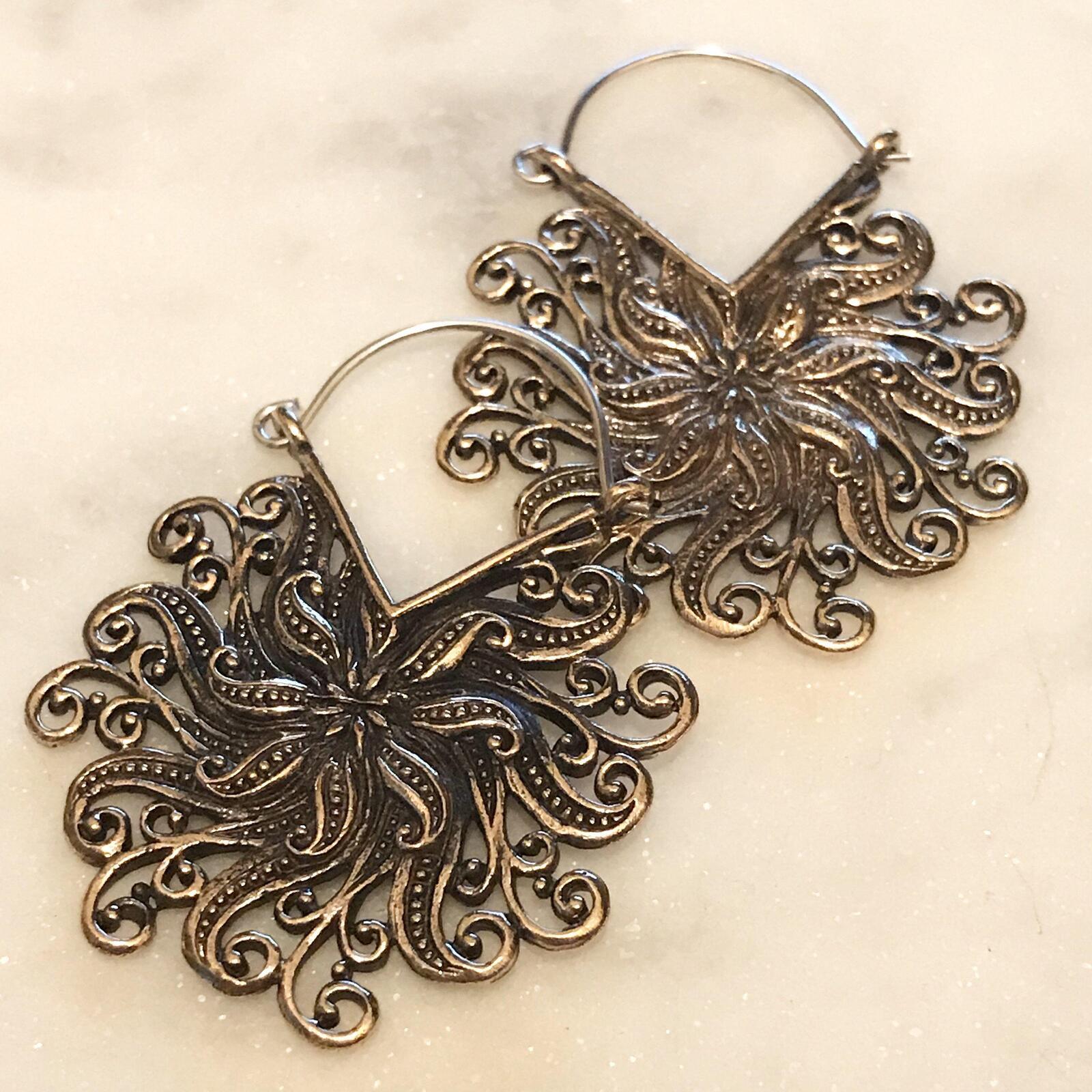 Rose Gold Flower Burst Earring PAIR-My Body Piercing Jewellery