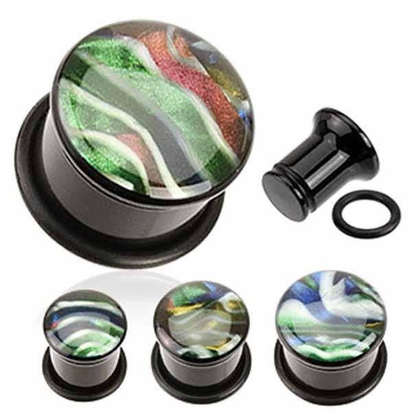 Body Jewelry - Shell Inlay Plug 6mm-16mm
