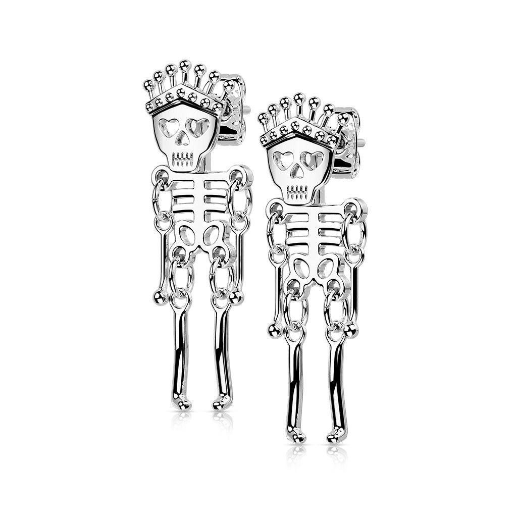 Body Jewelry - Skeleton Dangle Earrings Pair