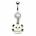 Body Jewelry - Skull And XBones Belly Bar 14G
