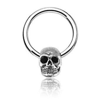 Skull Captive Ring 18G 16G 14G - My Body Piercing Jewellery