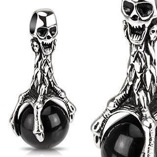 Body Jewelry - Skull Eagle Claw Stainless Steel Pendant