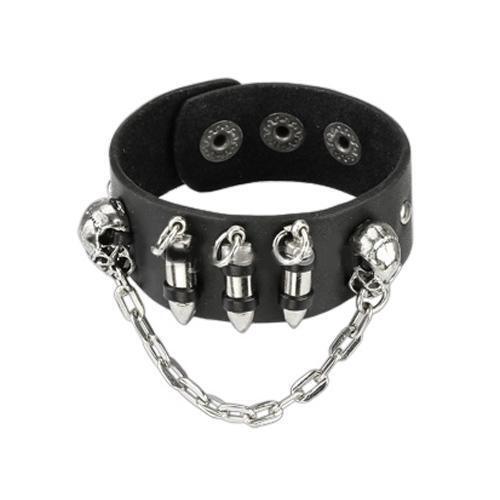Body Jewelry - Skulls And Bullets Wristband