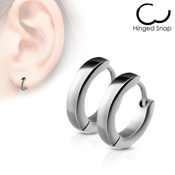 Body Jewelry - Small Domed Huggies Earrings Pair