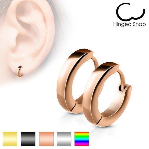 Body Jewelry - Small Domed Huggies Earrings Pair