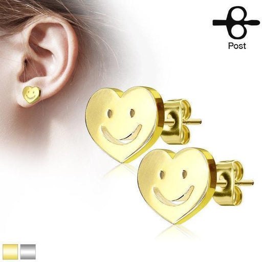 Body Jewelry - Smiling Heart Earrings Pair