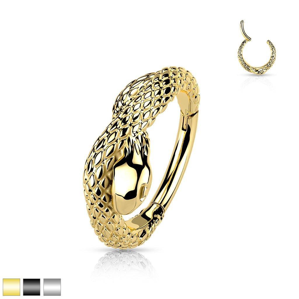 Body Jewelry - Snake Hinged Ring 16G