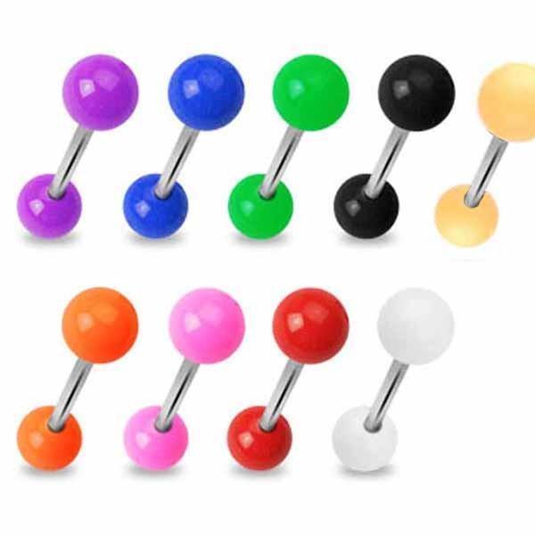 Body Jewelry - Solid Colour Barbell 14G