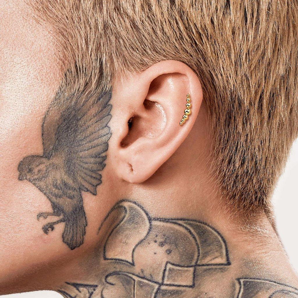 Titanium Beaded Row Labret 16G