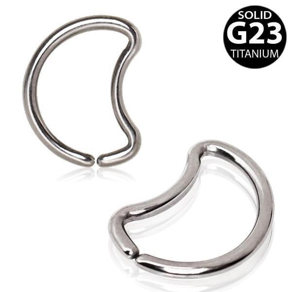 Body Jewelry - Titanium Crescent Ring 16G