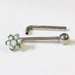 Body Jewelry - Titanium I.T. Opal Flower Christina Bar 14G