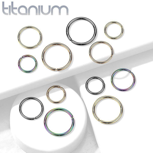 Body Jewelry - Titanium PVD Continuous Ring 20G 18G