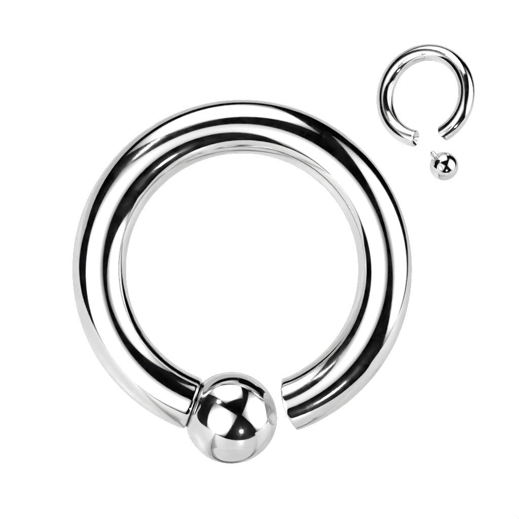 Body Jewelry - Titanium Screw Ball Captive Ring 3-6mm