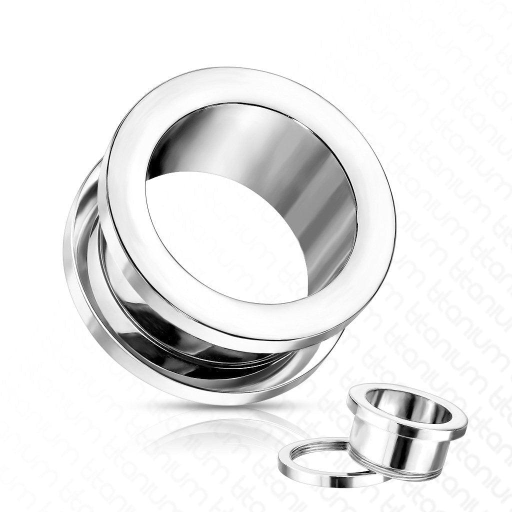 Body Jewelry - Titanium Screw Fit Tunnel 3mm-25mm