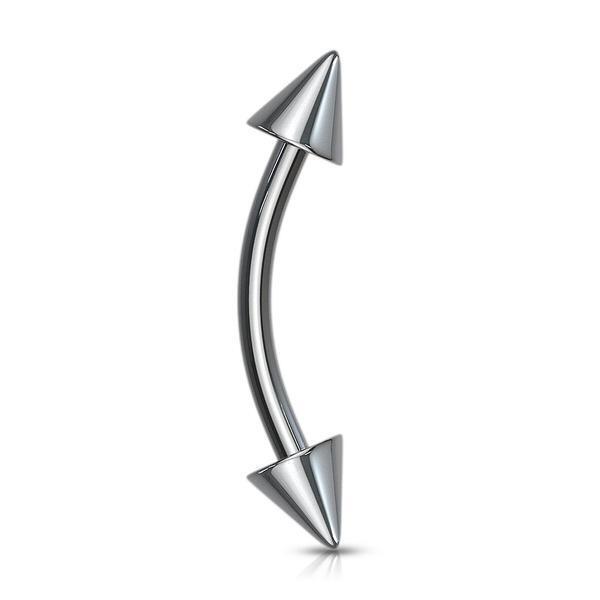 Body Jewelry - Titanium Spike Curve 16G 14G