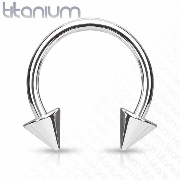 Titanium Spike Horseshoe 16G 14G — My Body Piercing Jewellery