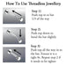 Body Jewelry - Titanium Threadless Beaded Gem Curve 16G