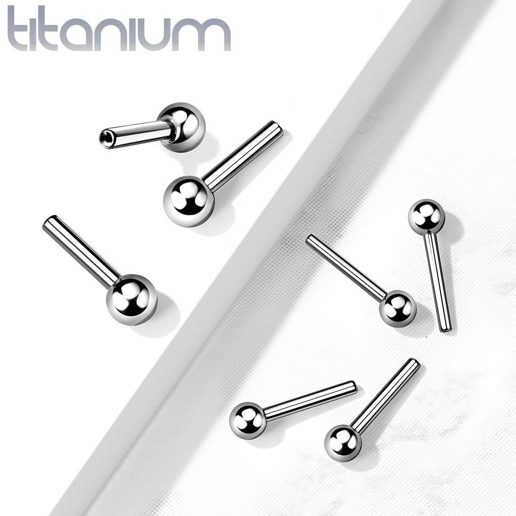 Body Jewelry - Titanium Threadless Cartilage Bar 18G - 14G