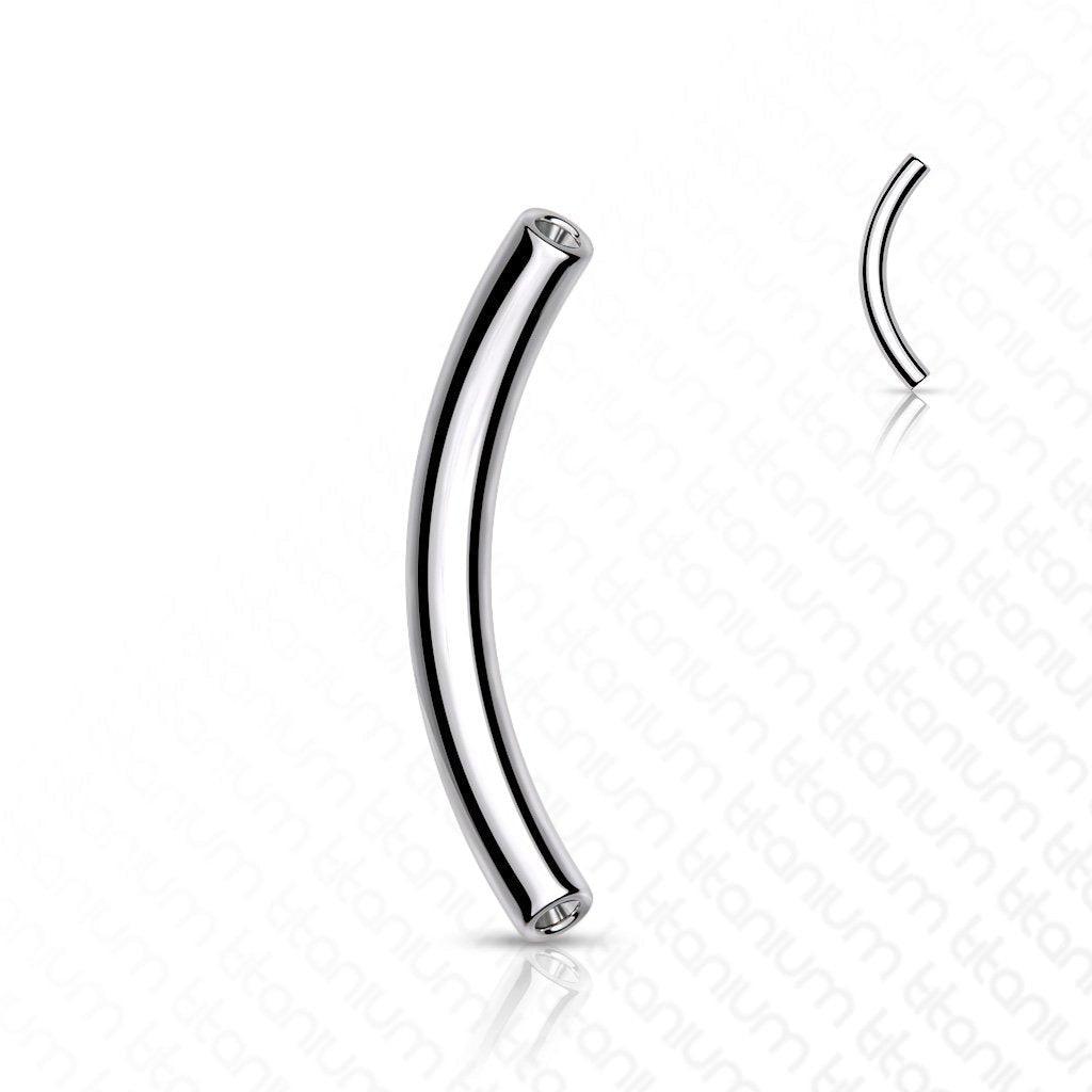 Body Jewelry - Titanium Threadless Curve Bar 16G 14G