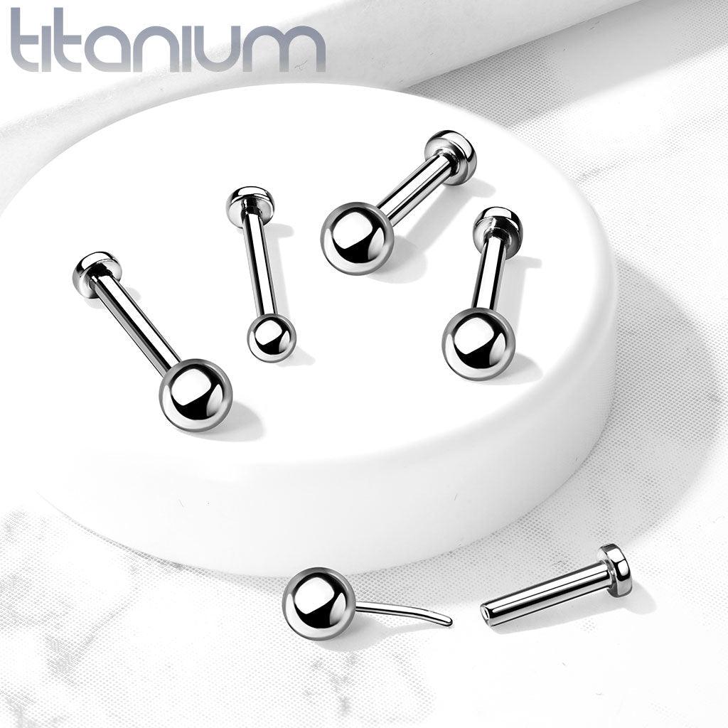 Body Jewelry - Titanium Threadless Labret 20G 18G 16G
