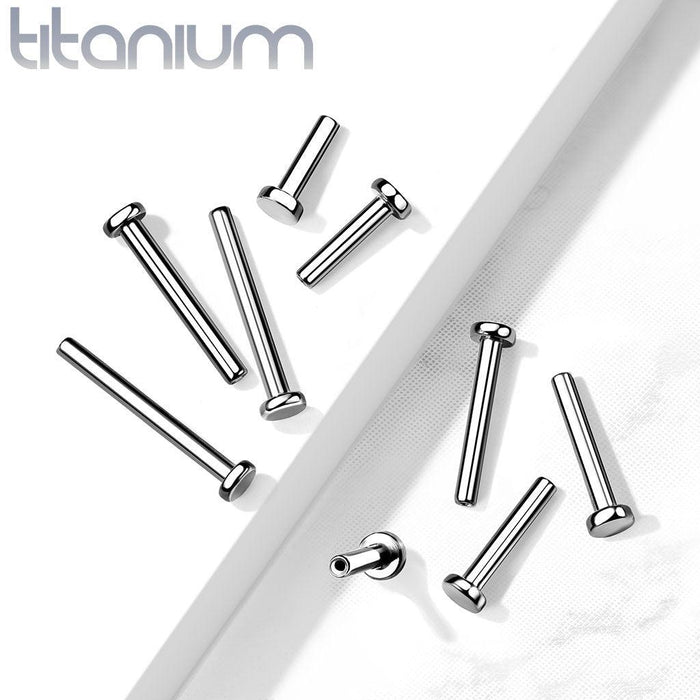 Body Jewelry - Titanium Threadless Labret Bar 20G - 14G