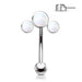 Body Jewelry - Titanium Threadless Opal Fan Curve 16G
