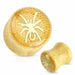 Body Jewelry - Spider Bamboo Saddle Fit Plug 6mm-16mm