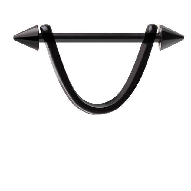 Body Jewelry - Spike Half Shield Nipple Bar 14G (Single)