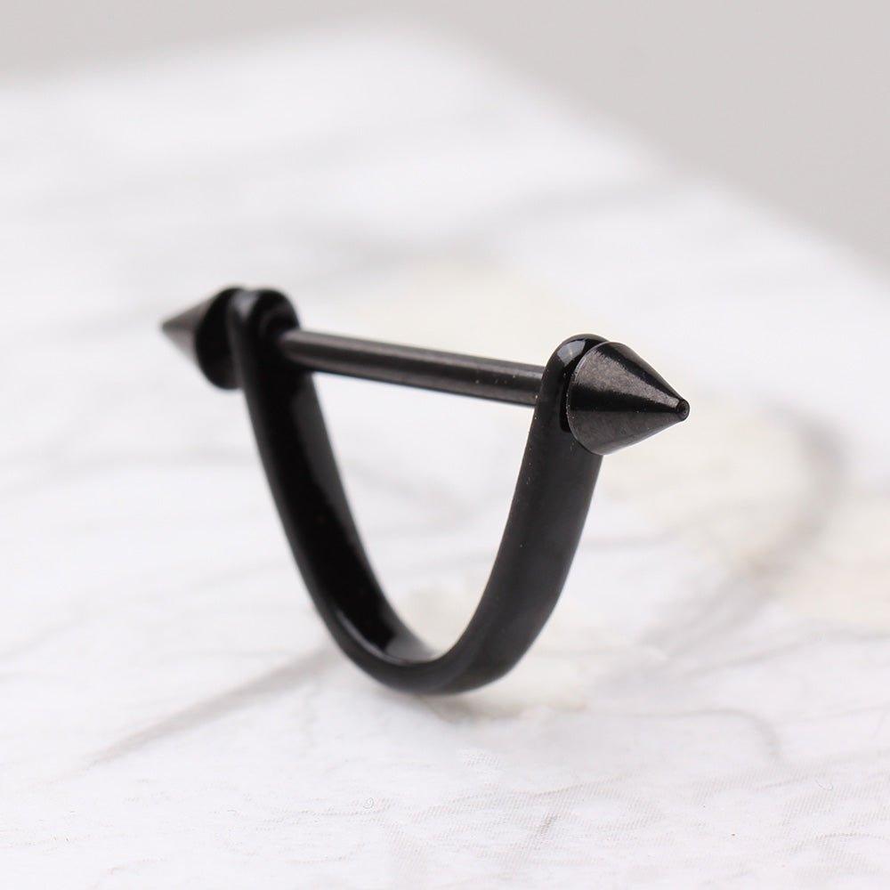 Body Jewelry - Spike Half Shield Nipple Bar 14G (Single)