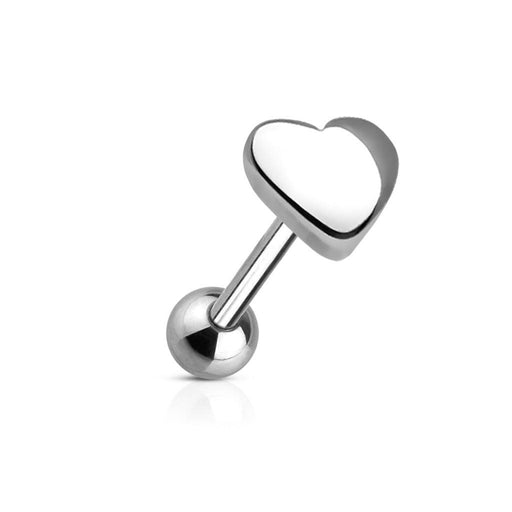 Body Jewelry - Steel Heart Tongue Bar