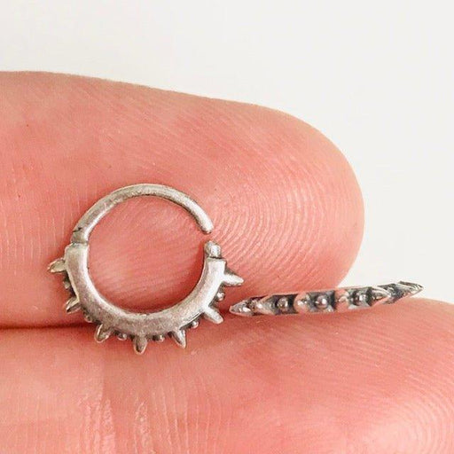 Body Jewelry - Sterling Silver Spike Ring 18G