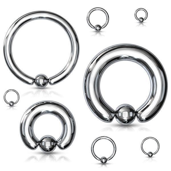 Body Jewelry - Surgical Steel Captive Ring 20G-00G