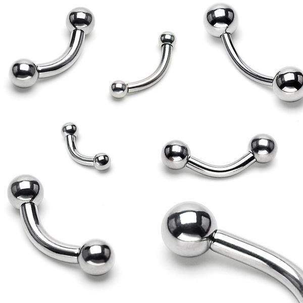 Body Jewelry - Surgical Steel Curve 18G - 10G