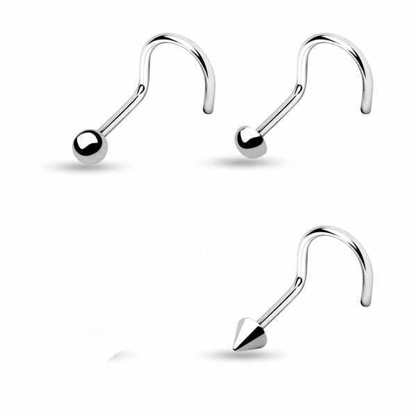 Body Jewelry - Surgical Steel Nose Screw 20G 18G