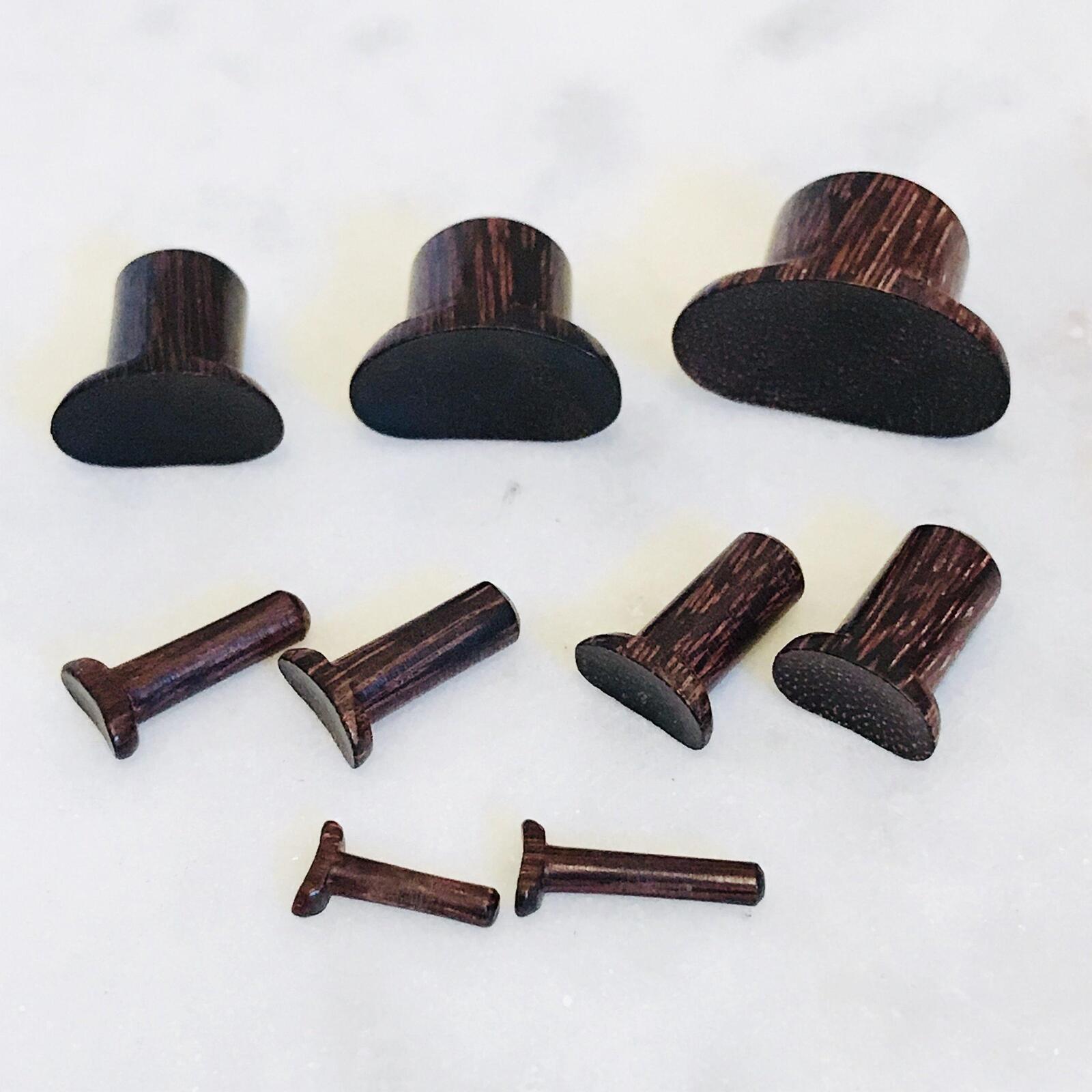 Body Jewelry - Tamarind Wood Stretched Labret Bar