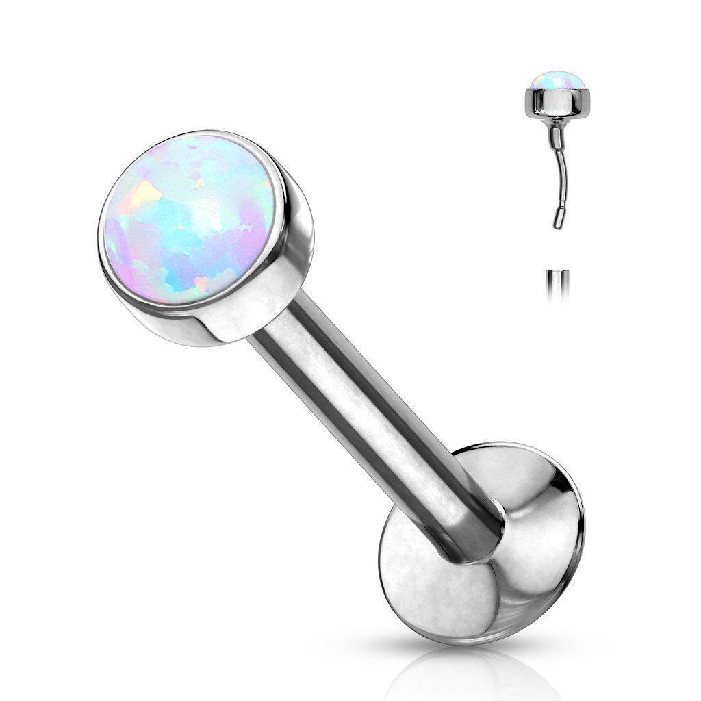 Body Jewelry - Threadless Opal Labret 20G 18G 16G