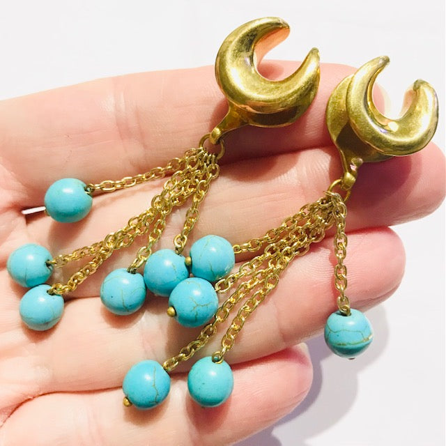 Turquoise Dangle Saddle Spreader PAIR