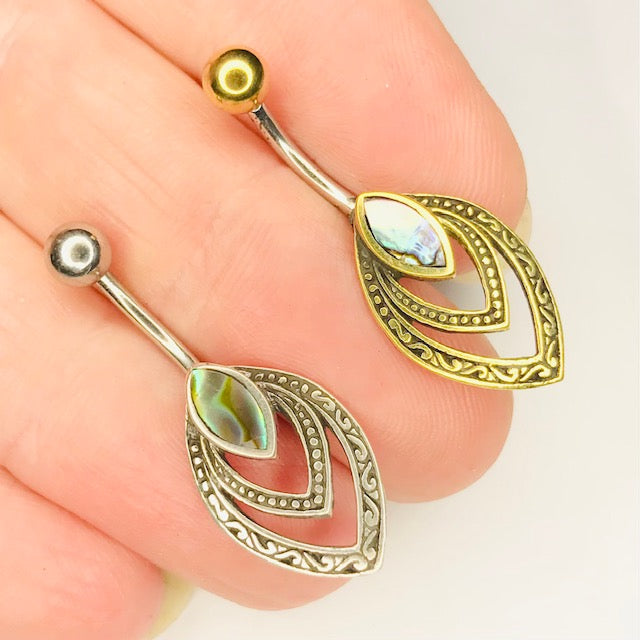 Shell Chevron Belly Bar 14G