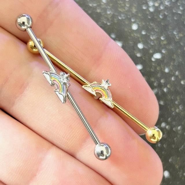 Rainbow Industrial 14G 38mm-My Body Piercing Jewellery