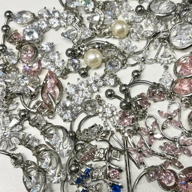 Mystery Fancy Dangle Belly Bar 14G-My Body Piercing Jewellery