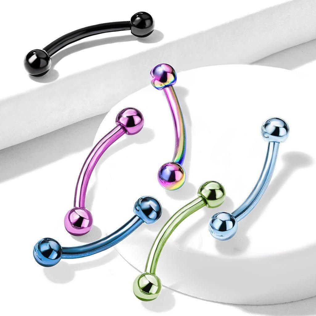 Body Jewelry - Titanium IP Curve 16G 14G