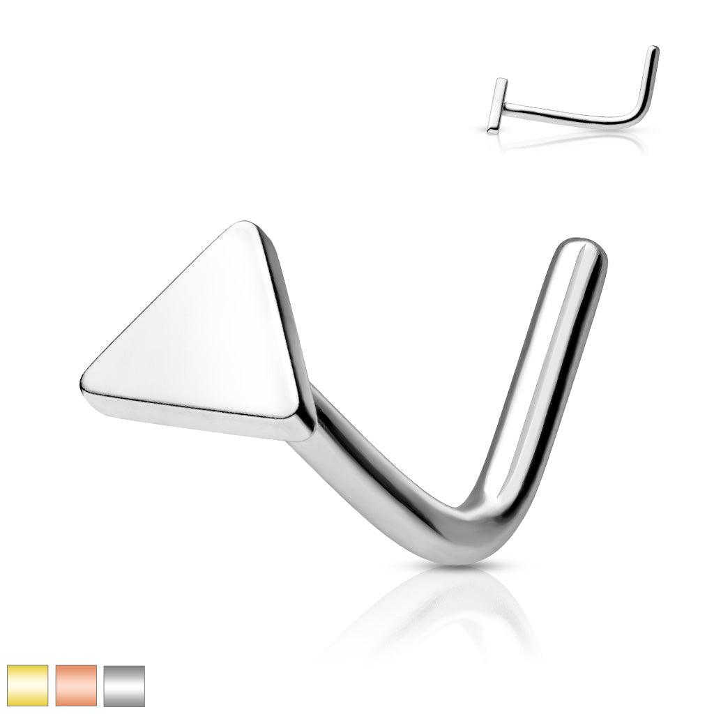 Body Jewelry - Triangle Top Nose L Bend 20G