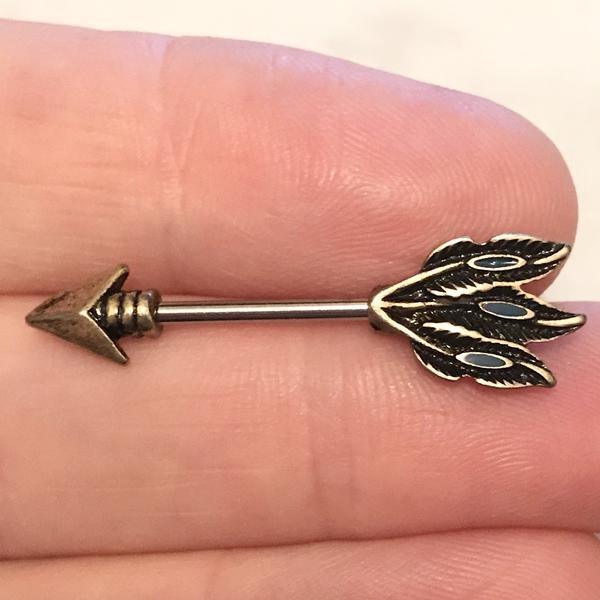 Body Jewelry - Tribal Arrow Nipple Bar 14G (Single)