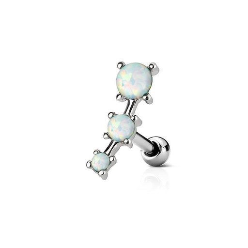 Body Jewelry - Triple Opal Cartilage Bar 16G